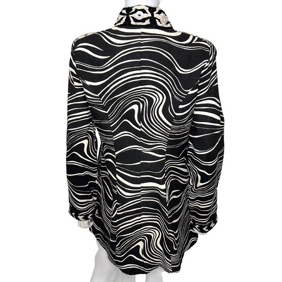 Sandy Starkman Vintage Embroidered Crochet Detail Overcoat Long Jacket Size S - Picture 3 of 16